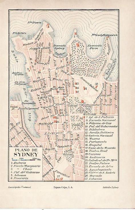 LAMINA ESPASA 22611: Plano de Sydney