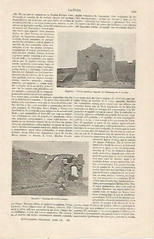 LAMINA ESPASA 22930: Puerta de Almenara y teatro romano de Sagunto