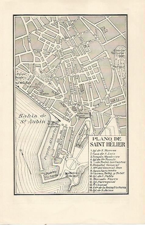 LAMINA ESPASA 22964:Plano de Saint Helier