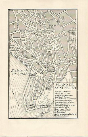 LAMINA ESPASA 22964:Plano de Saint Helier