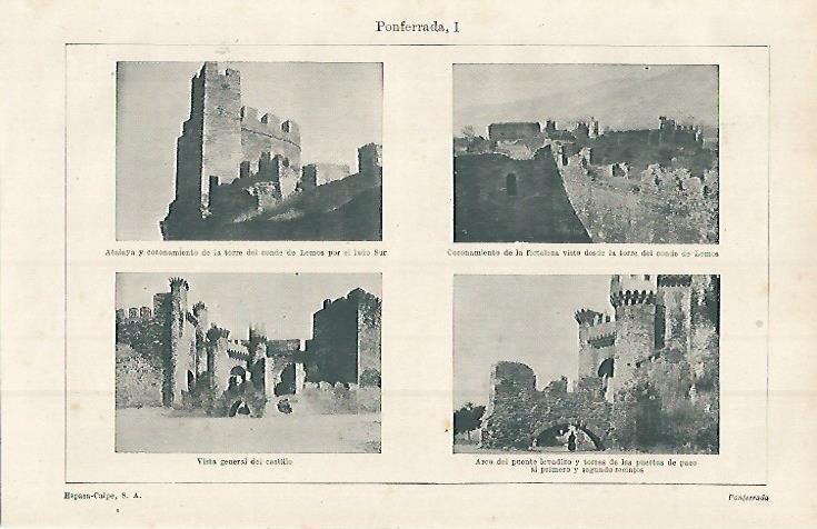 LAMINA ESPASA 15215: Vistas de Ponferrada