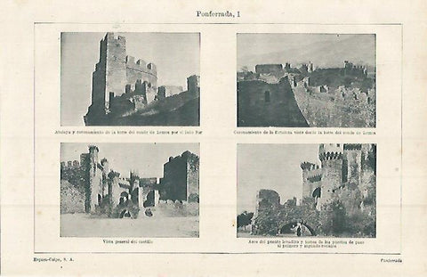 LAMINA ESPASA 15215: Vistas de Ponferrada