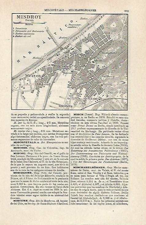 LAMINA ESPASA 24092: Plano de Misdroy en Alemania