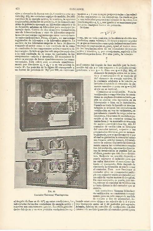 LAMINA ESPASA 25019: Contador Universal Westinghouse