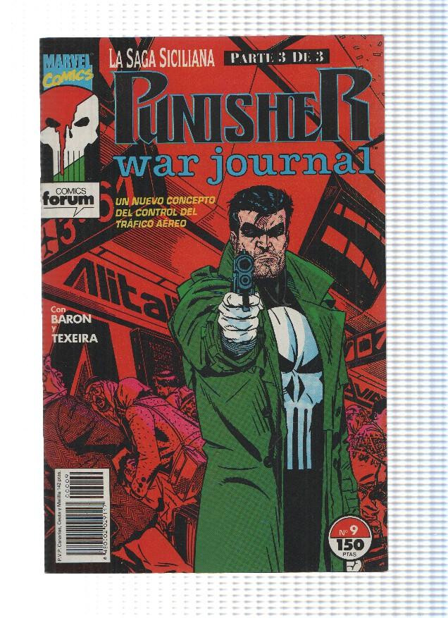 THE PUNISHER WAR JOURNAL, Volumen 1, Numero 09: La Saga Siciliana 3 (Forum 1992)