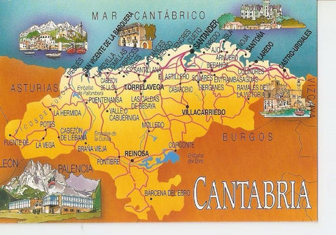 Postal 024109 : Cantabria. Dibujo original de Josep Opisso