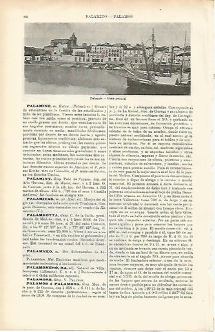 LAMINA ESPASA 1508: Vista general de Palamos Girona