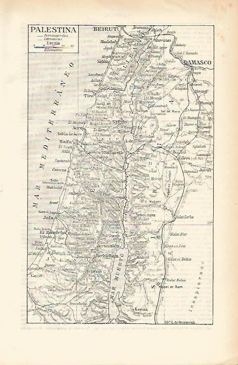 LAMINA ESPASA 1513: Mapa de Palestina