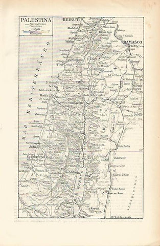 LAMINA ESPASA 1513: Mapa de Palestina
