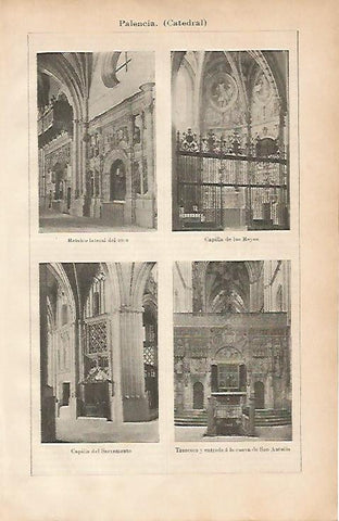 LAMINA ESPASA 1522: Catedral de Palencia