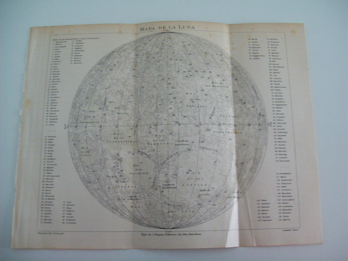 LAMINA ESPASA 1541: Mapa de la Luna