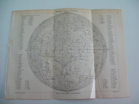 LAMINA ESPASA 1541: Mapa de la Luna