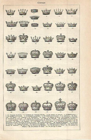 LAMINA ESPASA 15007: Coronas de casas reales de Europa