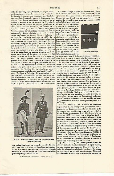 LAMINA ESPASA 15018: Coronel