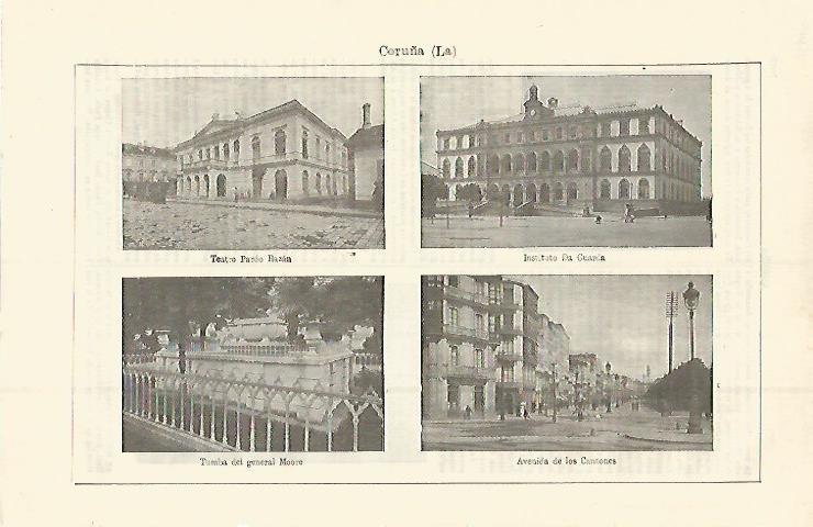 LAMINA ESPASA 15082: Vistas de La Coruña