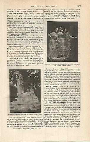 LAMINA ESPASA 15125: Monumento a Becquer en Sevilla