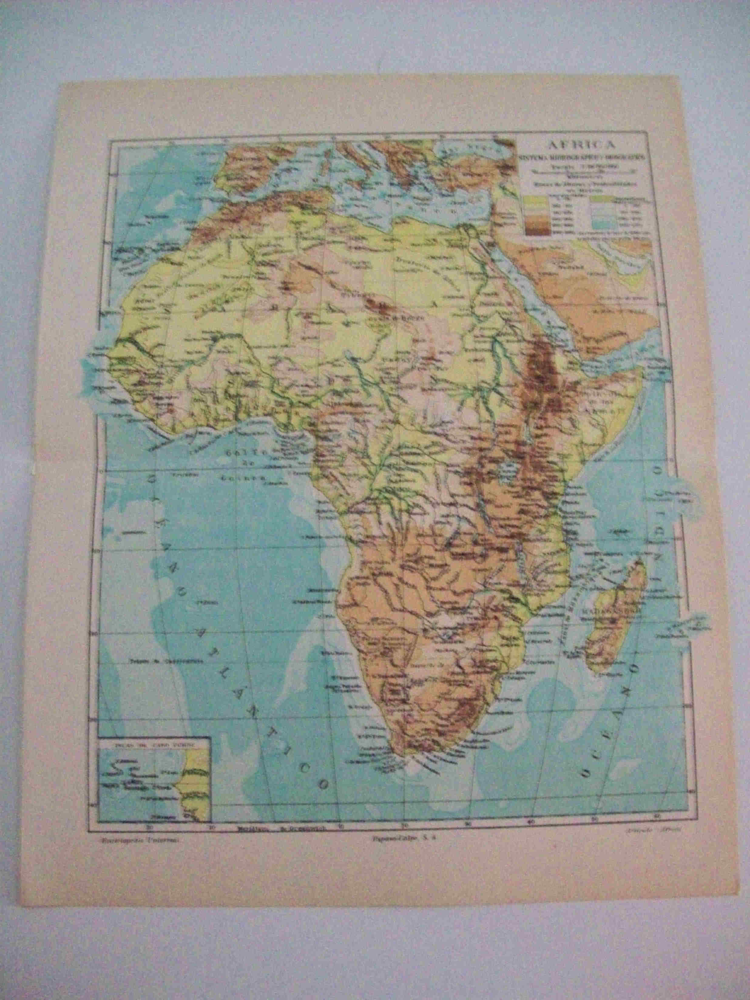 LAMINA ESPASA 15360: Mapa hidrografico de Africa