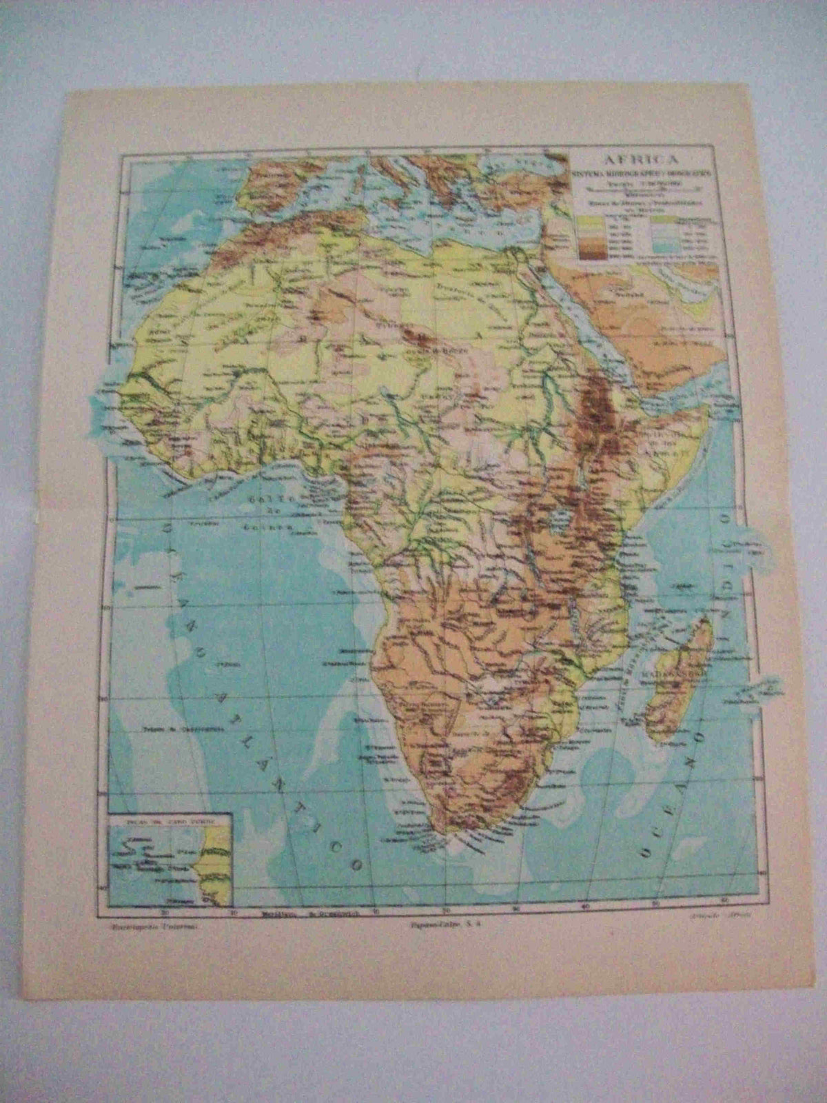 LAMINA ESPASA 15360: Mapa hidrografico de Africa