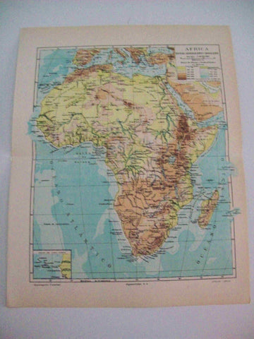 LAMINA ESPASA 15360: Mapa hidrografico de Africa