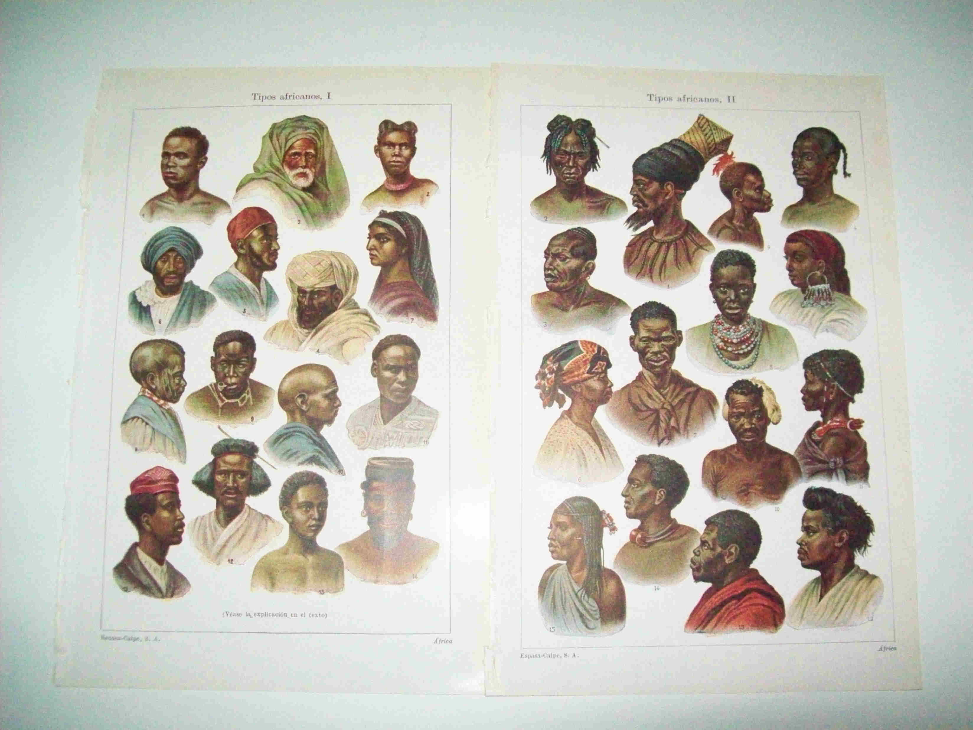LAMINA ESPASA 15366: Tipos africanos