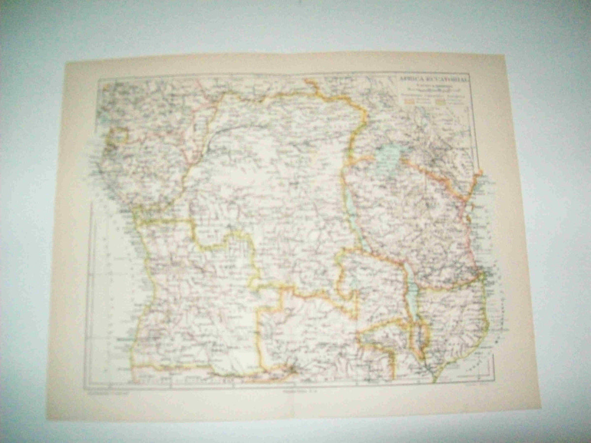 LAMINA ESPASA 15376: Mapa de Africa ecuatorial