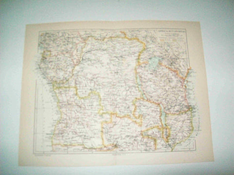 LAMINA ESPASA 15376: Mapa de Africa ecuatorial