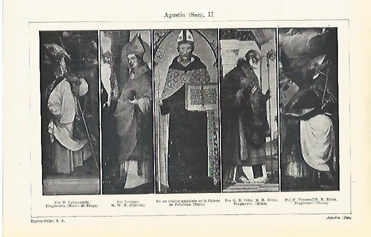 LAMINA ESPASA 15460: Pinturas representando a San Agustin
