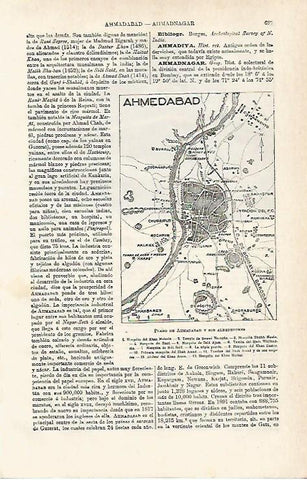 LAMINA ESPASA 15465: Plano de Ahmedabad India