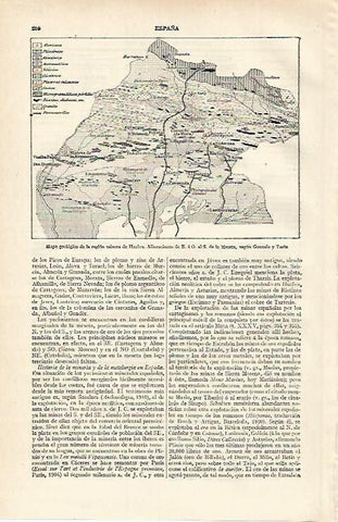 LAMINA ESPASA 15580: Mapa geologico de la region minera de Huelva