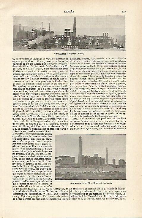LAMINA ESPASA 15586: Altos Hornos de Vizcaya y Santander