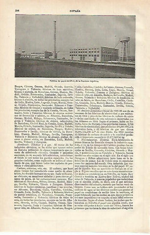 LAMINA ESPASA 15601: Fabrica de papel en El Prat Barcelona