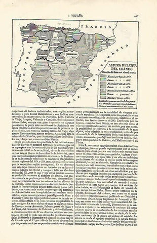 LAMINA ESPASA 15640: Altura relativa del craneo en España
