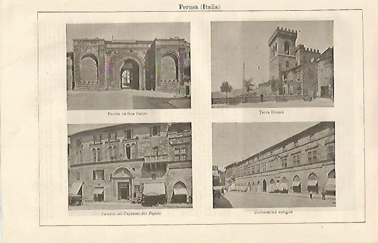 LAMINA ESPASA 15835: Vistas de Perusa Italia