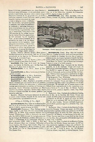 LAMINA ESPASA 15955:Randogne Suiza  destruido en 1901 por un incendio