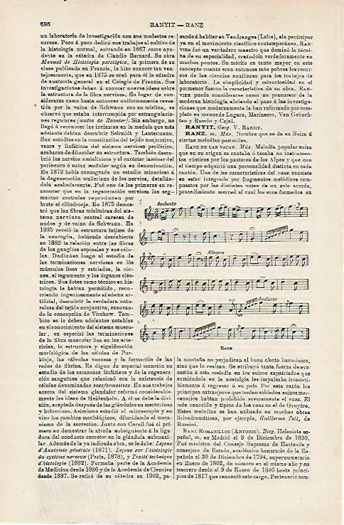 LAMINA ESPASA 15962: Partitura de Ranz (melodia suiza)
