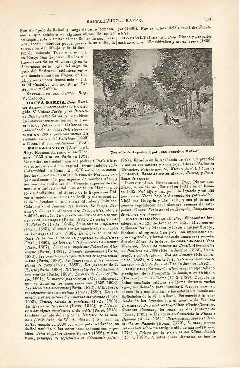 LAMINA ESPASA 15910: Una calle de Argenteuil por Raffaelli