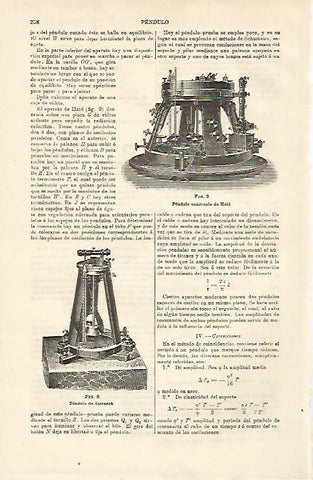 LAMINA ESPASA 15693: Pendulo de Sterneck y de Haid