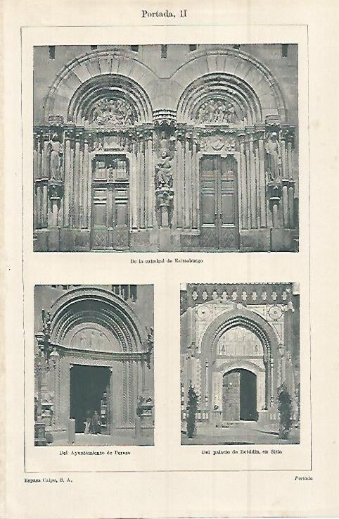 LAMINA ESPASA 15292: Portada de la Catedral de Estrasburgo