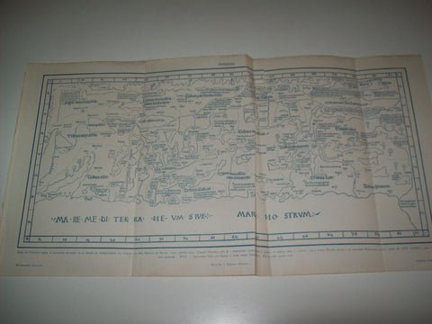 LAMINA ESPASA 1515: Mapa de Palesstina segun un incunable conservado en el Colegio de San Ignacio de Sarria