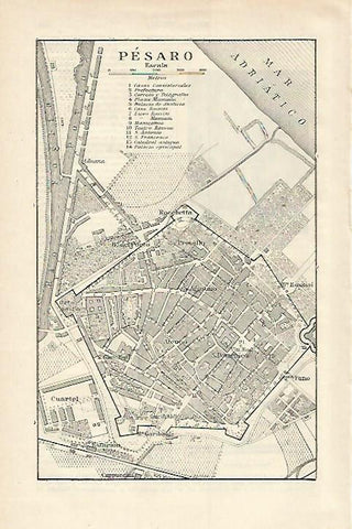 LAMINA ESPASA 15848: Plano de Pesaro Italia
