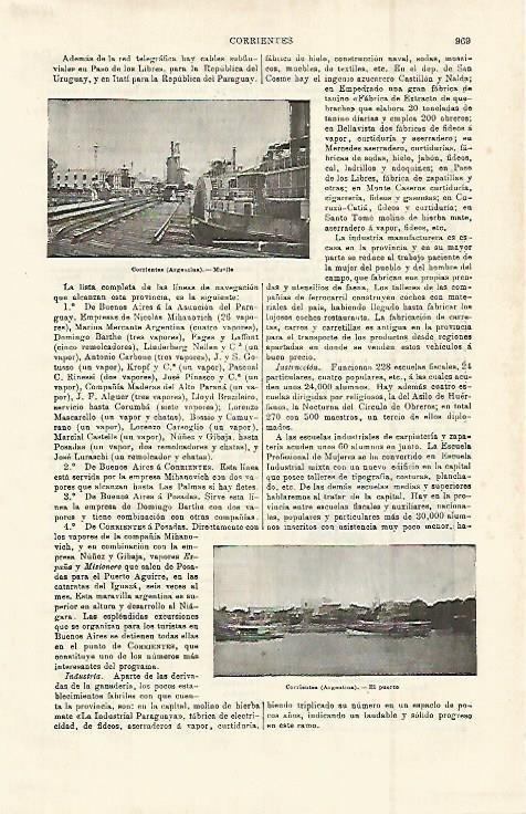 LAMINA ESPASA 15059: Muelle de Corrientes Argentina
