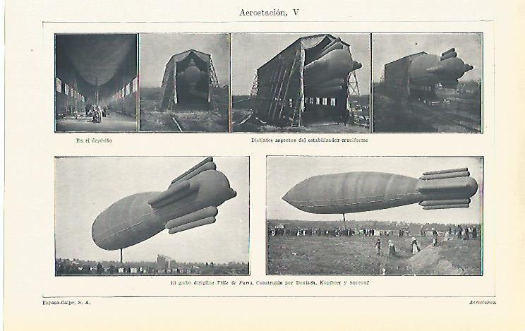 LAMINA ESPASA 15346: Dirigible Ville de Paris