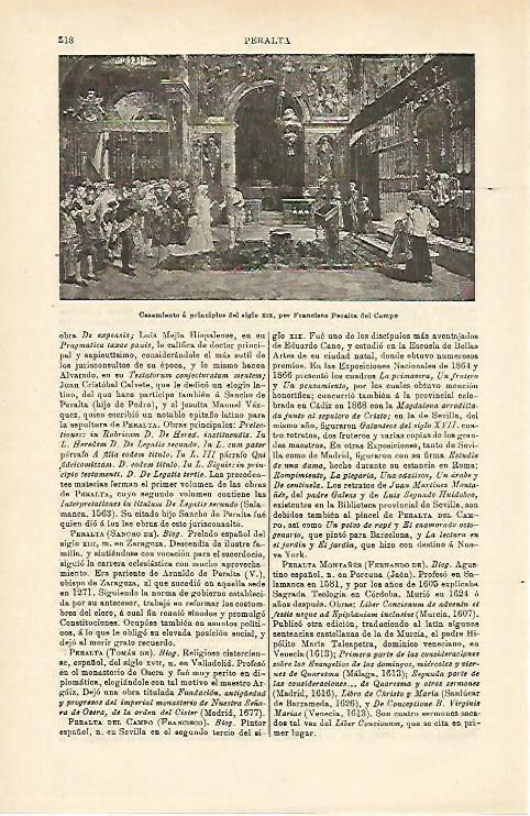 LAMINA ESPASA 15722: Casamiento a principios del siglo XIX por Peeralta del Campo