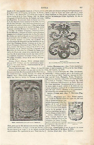 LAMINA ESPASA 15449: Aguilas en escudos