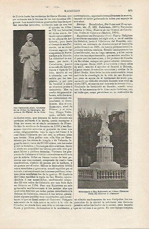 LAMINA ESPASA 15918: Monumento a San Raimundo