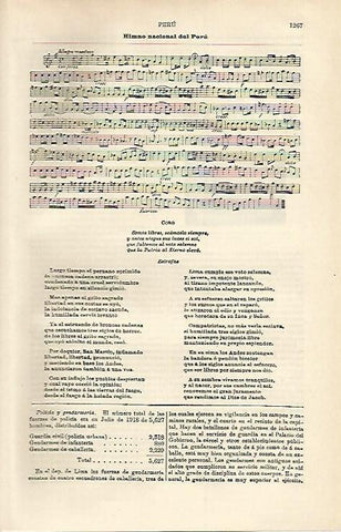 LAMINA ESPASA 15826: Himno de Peru