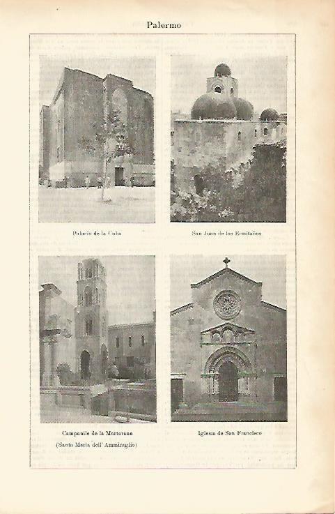 LAMINA ESPASA 1519: Edificios de Palermo Sicilia