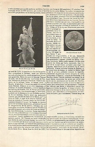 LAMINA ESPASA 15073: Medalla de Hernan Cortes