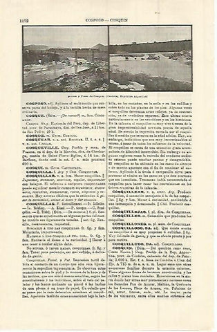 LAMINA ESPASA 15099: Puente y presa de Cosquin Argentina