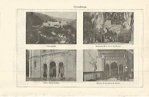 LAMINA ESPASA 15136: Vistas de Covadonga